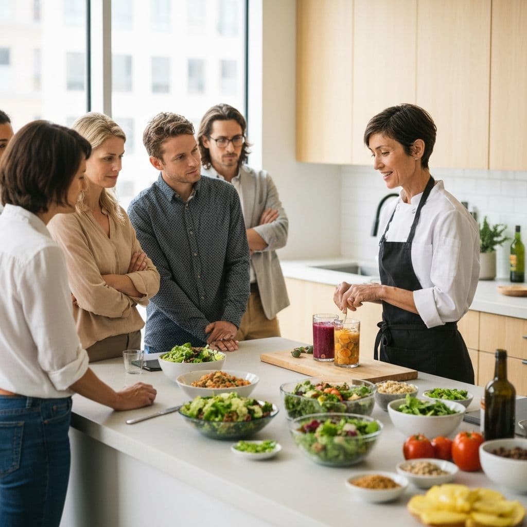 Stone IWC culinary wellness program with fresh organic ingredients